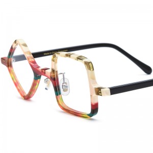RUISEN’S New Mixed Material Square Acetate Eyeglass Frames Optical Glasses 19386
