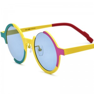 RUISEN’S High-End Pure Titanium Round Sunglasses with UV400 Protection 185808T