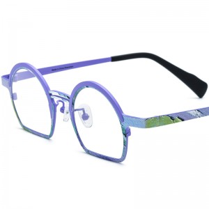 RUISEN’S	Colorful Ultra-Light Pure Titanium Semi-Rimless Eyeglass Frames Unisex Optical Glasses 185939