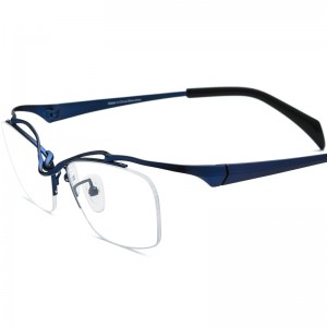 RUISEN’S New‑Style Titanium Semi‑Rimless Square Prescription Eyeglass Frames 185762