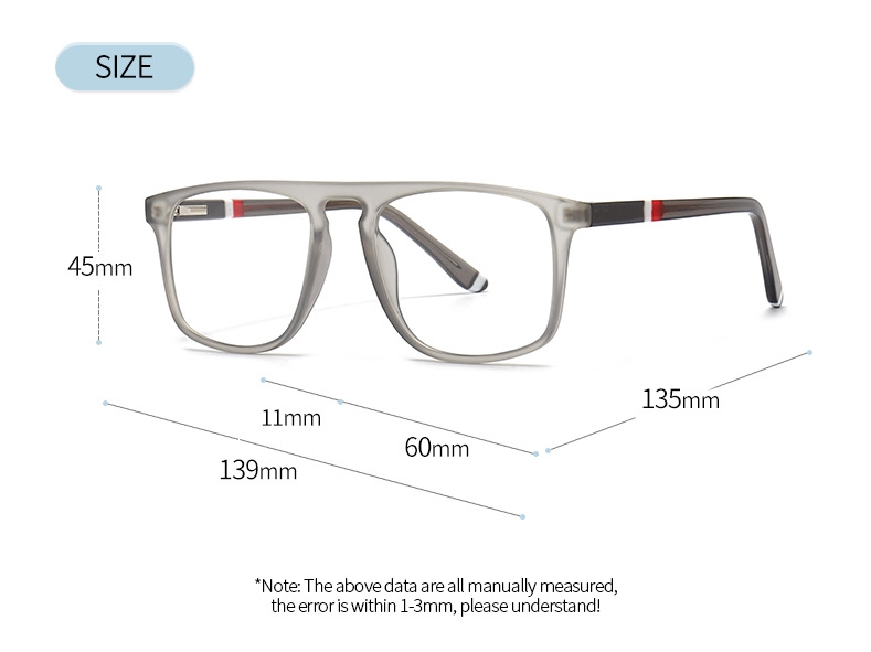  Unisex Retro Computer Optical Eyeglasses Size Chart