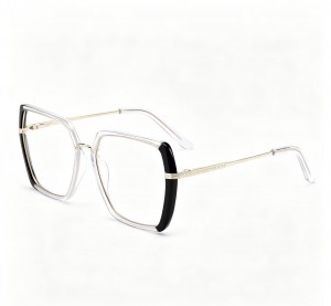 RUISEN’S  Chic Marble Square Metal Temple Glasses 8011
