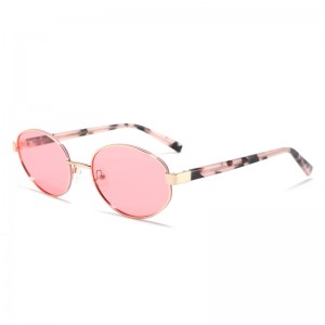 RUISEN’S Vintage Thin Metal Oval Sunglasses Multi Gradient Lens Tortoise Temples UV400 Fashion Shades8512