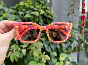 RUISEN’S Hand-Cut Marbled Cellulose Acetate Fashion Cat Eye Polarized Shades AT8019