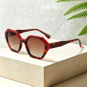 RUISEN’S Octagonal Sunglasses Street Eyewear Trendy Color Block Fashion for Daily Street Shooting 8623