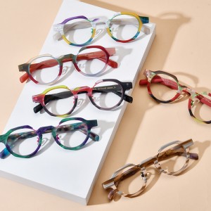 RUISEN’S New Mixed Material Cat Eye Acetate Eyeglass Frames Optical Glasses 19378