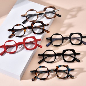 RUISEN’S New Fashion Personalized Large Frame Acetate Eyeglass Frames 19189