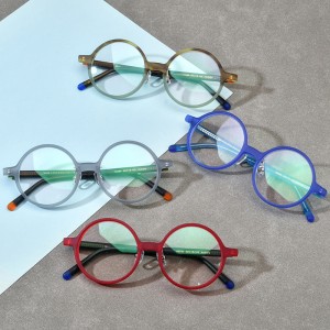 RUISEN’S New Multi-Color Mixed Material Oversized Round Matte Acetate Eyeglass Frames Optical Glasses 19265