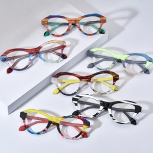 RUISEN’S New Mixed Material Cat Eye Acetate Eyeglass Frames Optical Glasses 19380