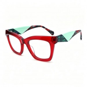 RUISEN’S Color Block Spliced Square Acetate Frames VG6016AF