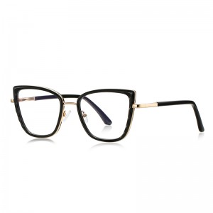 RUISEN’S Angular Two-Tone Embossed Side Eyeglasses 3150