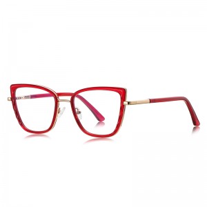 RUISEN’S Angular Two-Tone Embossed Side Eyeglasses 3150