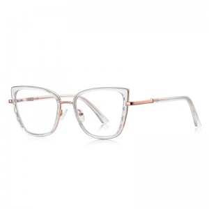RUISEN’S Angular Two-Tone Embossed Side Eyeglasses 3150