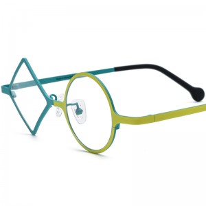 RUISEN’S Vibrant Irregular Pure Titanium Glasses Frames | Ultra-Light, Unisex Style 185852