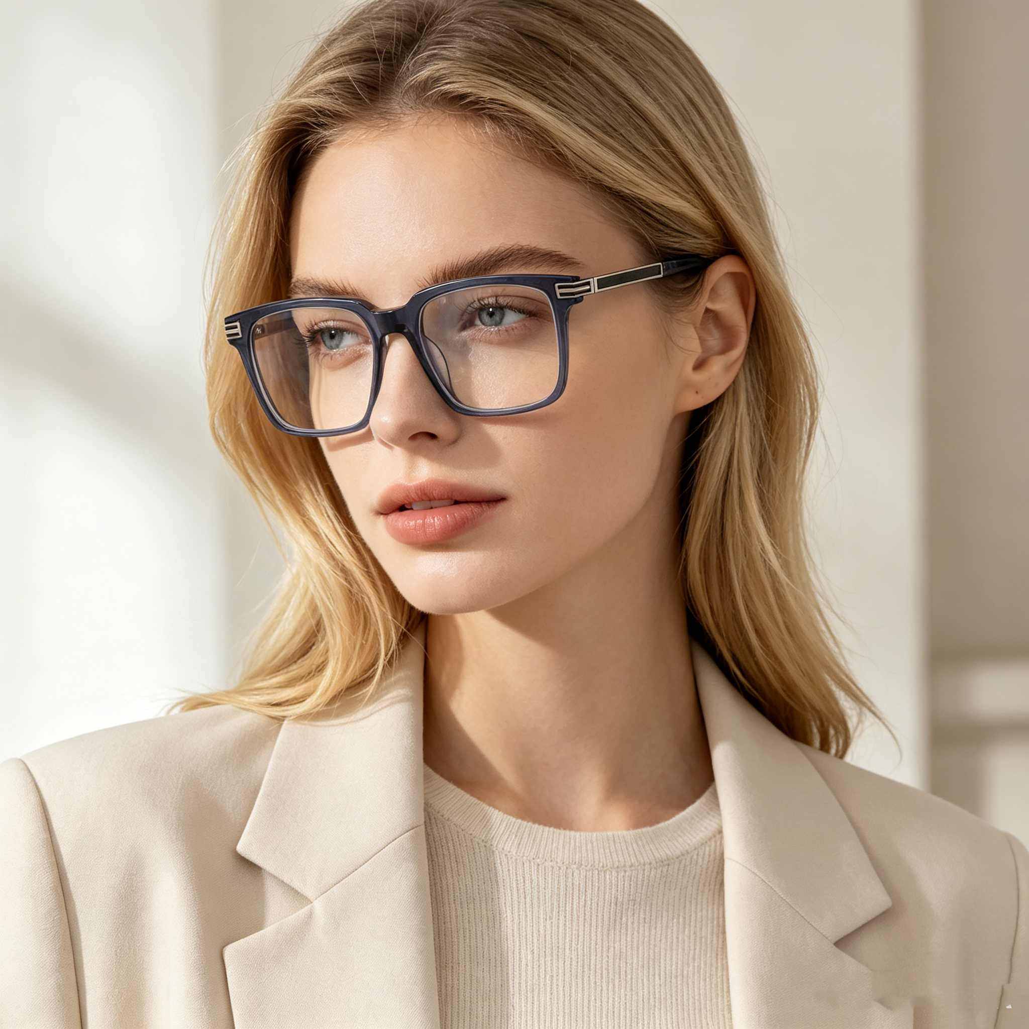 RUISEN’S Vintage Business Square Acetate Optical Eyeglasses for Men CH8023