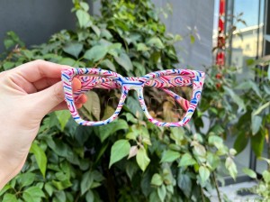 RUISEN’S  Vibrant Gradient Acetate Square Cat Eye UV400 Polarized Outdoor Glasses AT8020