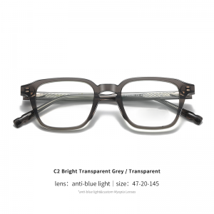 RUISEN’S 2025 New style Acetate Retro Square Blue Light Glasses Premium Acetate Full-Frame Model F22246