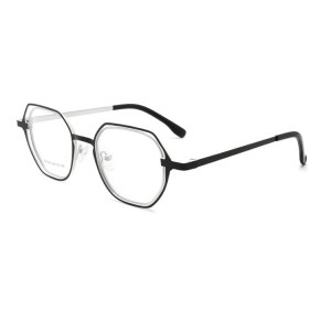 New Hollow Glasses Frame Myopia with Frame Personality Blue Light Flat Light Wear Optical Euro-American Glasses Frames for Men and Women QJ5529t