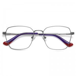 RUISEN’S Refined Color Block Metal Square Eyeglasses 3022