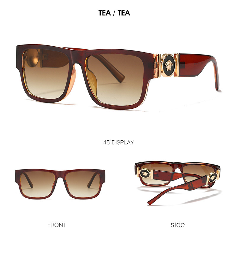RUISEN’S Fashion Retro Square Frame Sunglasses For Man And Women Q8173-11