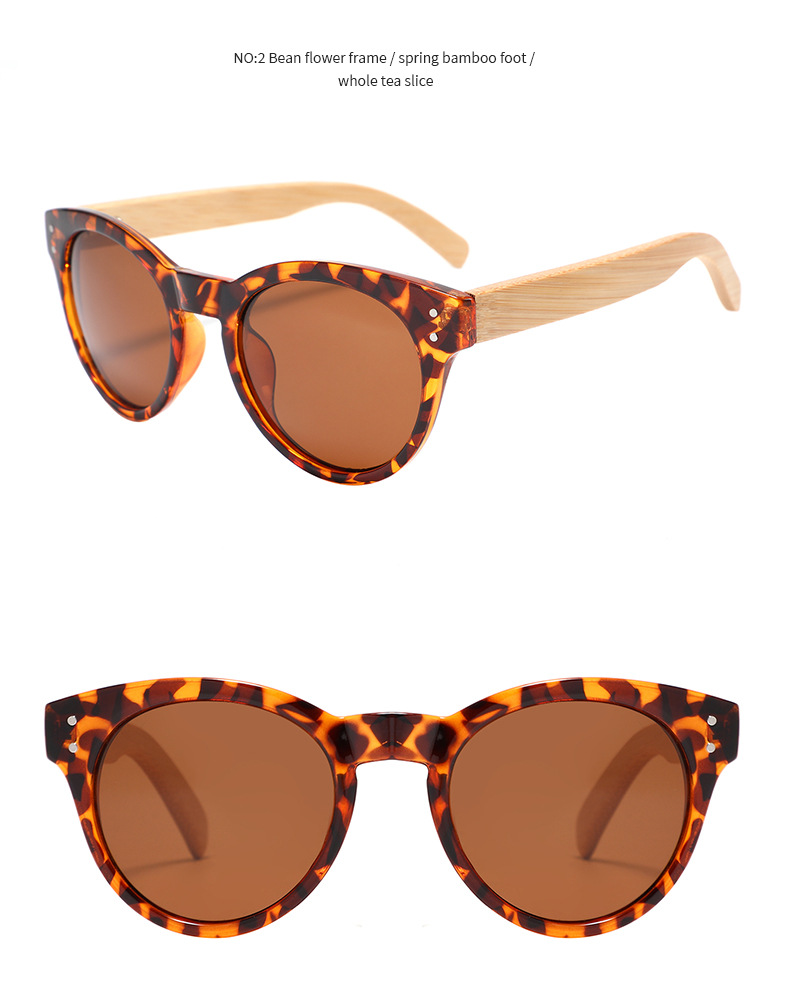 Gafas de sol de madera con luz polarizada UV400 de RUISEN'S1609