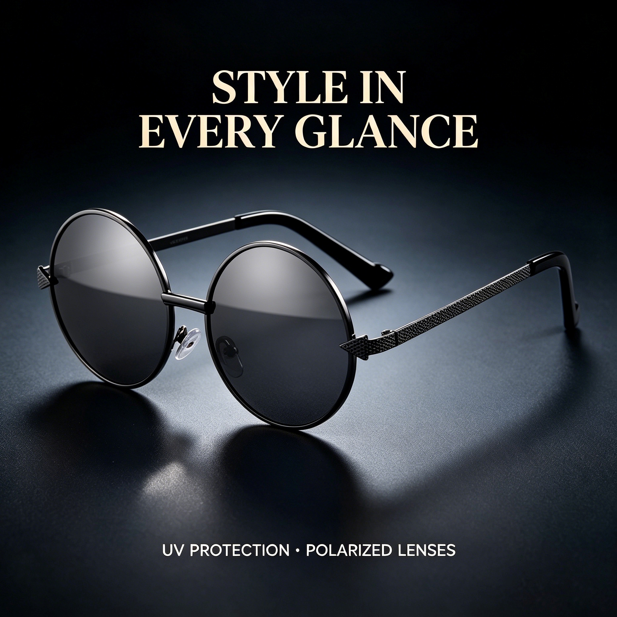 RUISEN’S Retro Round Metal Sunglasses Unisex UV400 Mirror Lens Vintage Sun Glasses for Beach Travel Shopping Outdoor Daily Eyewear 575