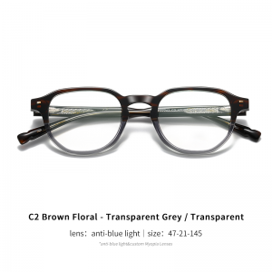 RUISEN’S NEW Wholesale Trend Retro Acetate Frames with Blue Light Protection F22242