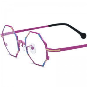 RUISEN’S Ultra Light Pure Titanium Polygon Eyeglass Frame Unisex Multi Color Prescription Glasses 185849