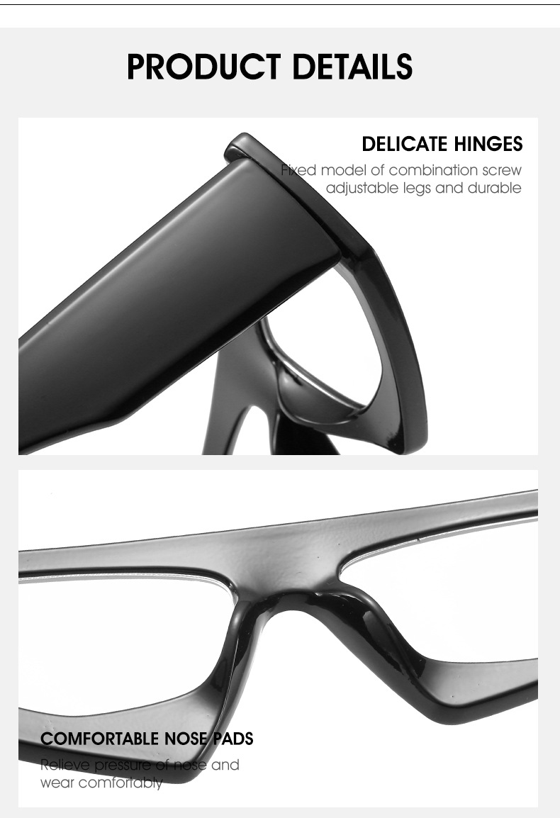 RUISEN'S  Fashion Retro Frame UV400 Eye Protection Sunglasses