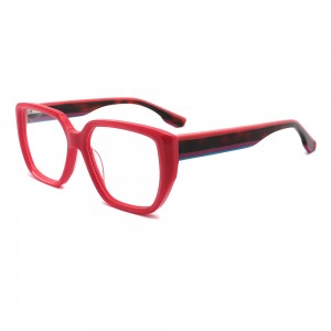 RUISEN’S Luxury Bi-Color Acetate Squared Eyewear 1074