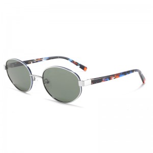 RUISEN’S Vintage Thin Metal Oval Sunglasses Multi Gradient Lens Tortoise Temples UV400 Fashion Shades8512
