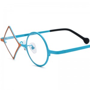 RUISEN’S Vibrant Irregular Pure Titanium Glasses Frames | Ultra-Light, Unisex Style 185852