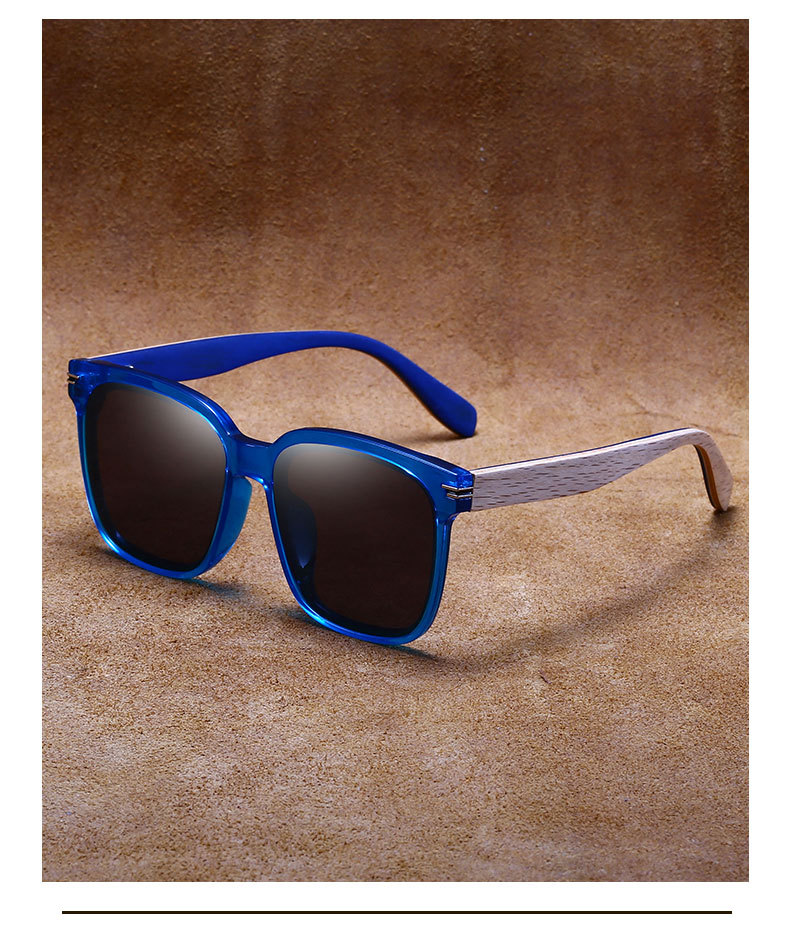 RUISEN'S Men's Fashion Polarized Light Wooden Sunglasses 63740