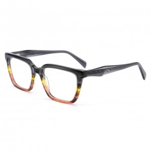 RUISEN’S Men’s Square Thick Rim Optical Sunglasses Multi-tone Tortoise & Gradient PC Frames UV400 Eyewear F2793
