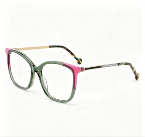 RUISEN’S Acetate optical frames with glitter metal temple details 8005