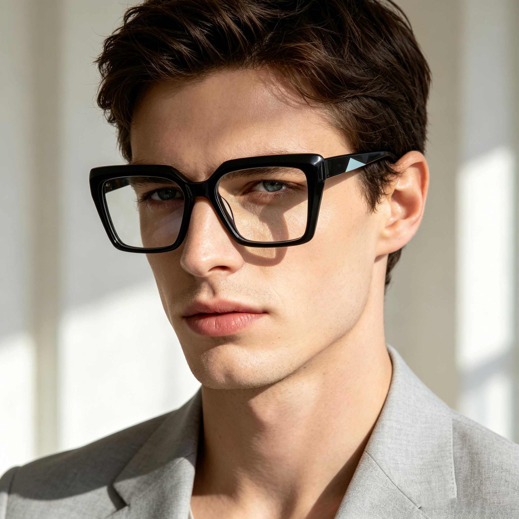 RUISEN'S Sturdy Thick Acetate Fashion Prescription Eyeglasses F2853