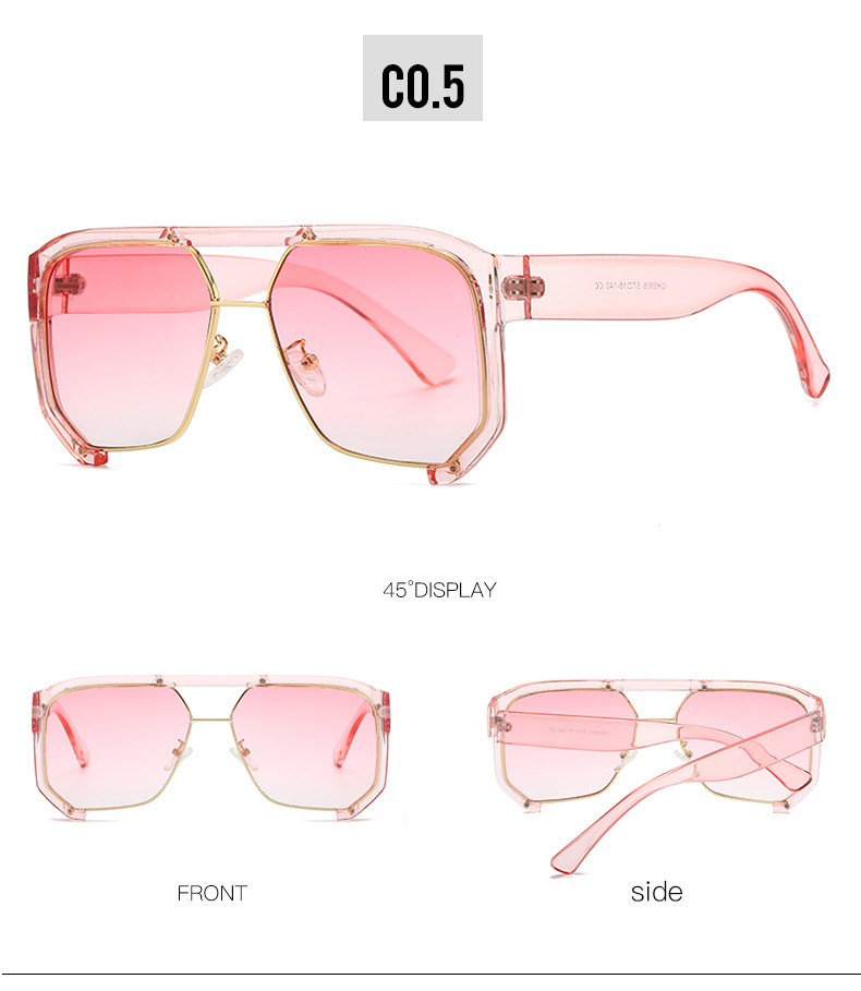 RUISEN'S Fashion Gafas de sol clásicas con montura grande y todo fósforo CH3906-12