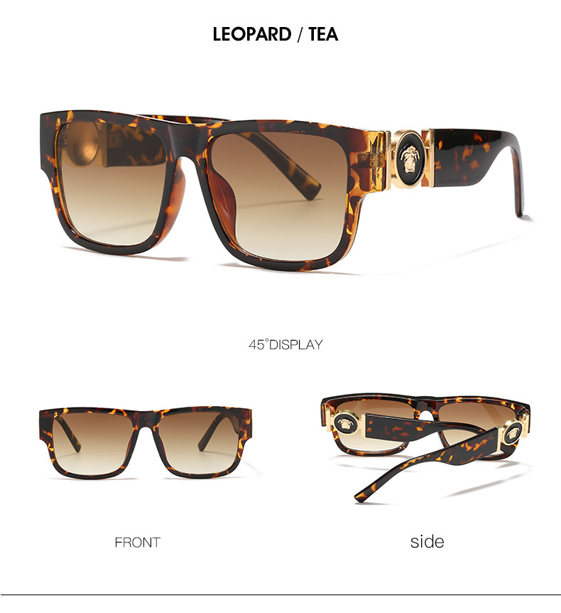 RUISEN’S Fashion Retro Square Frame Sunglasses For Man And Women Q8173-12
