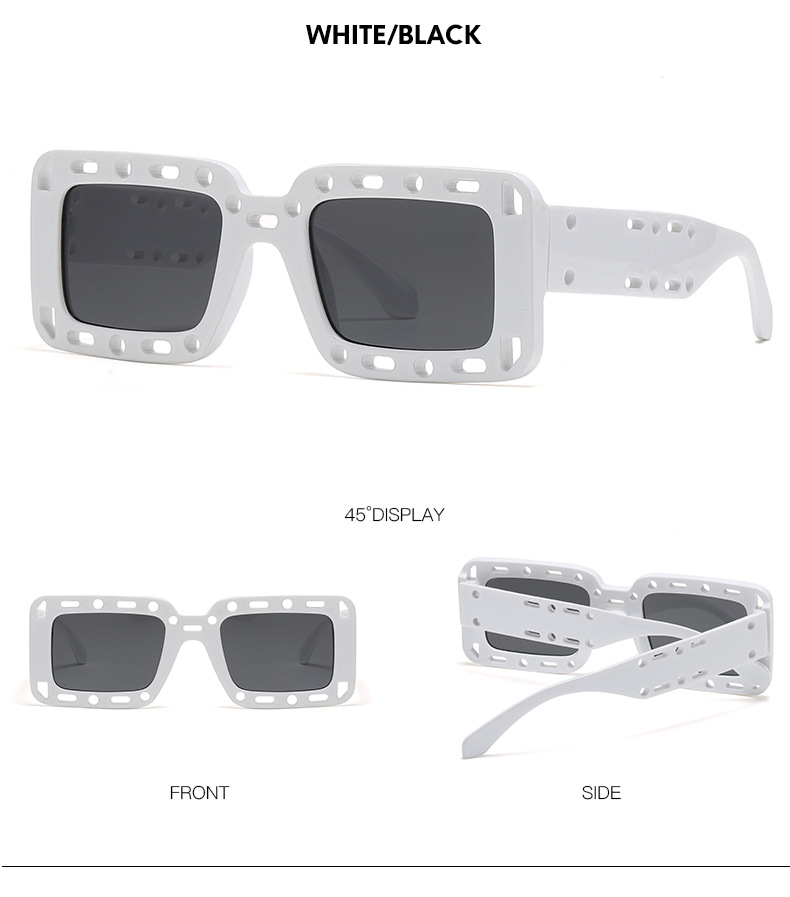 RUISEN'S Fashion Retro Box Hollow UV400 Eye Protection משקפי שמש