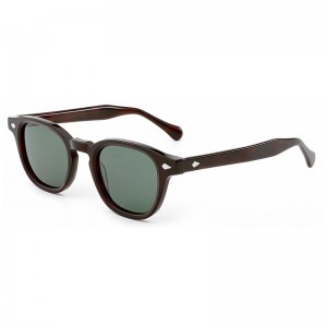RUISEN’S Retro Small Frame Acetate Polarized Sunglasses T9005