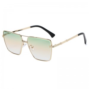 RUISEN’S  Double beam metal large frame sunglasses 17446