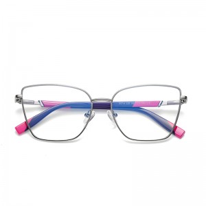 RUISEN’S Colorful Temple Geometric Metal Eyeglasses 3016