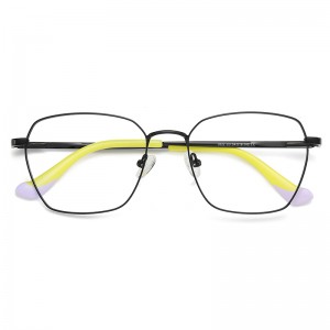 RUISEN’S Refined Color Block Metal Square Eyeglasses 3022