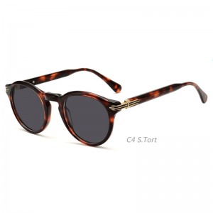 RUISEN’S Retro Metal Oval Polarized Sunglasses 1727S