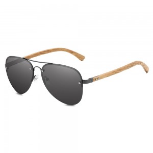 RUISEN’S Wooden Bamboo Polarized Sunglasses for Men 5143