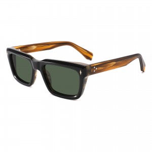 RUISEN’S Hand Polished Acetate Square Sunglasses 8607