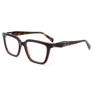 RUISEN’S Men’s Square Thick Rim Optical Sunglasses Multi-tone Tortoise & Gradient PC Frames UV400 Eyewear F2793