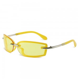 RUISEN’S Half Metal Square Candy Color Y2K Women’s Sunglasses 68160 S018