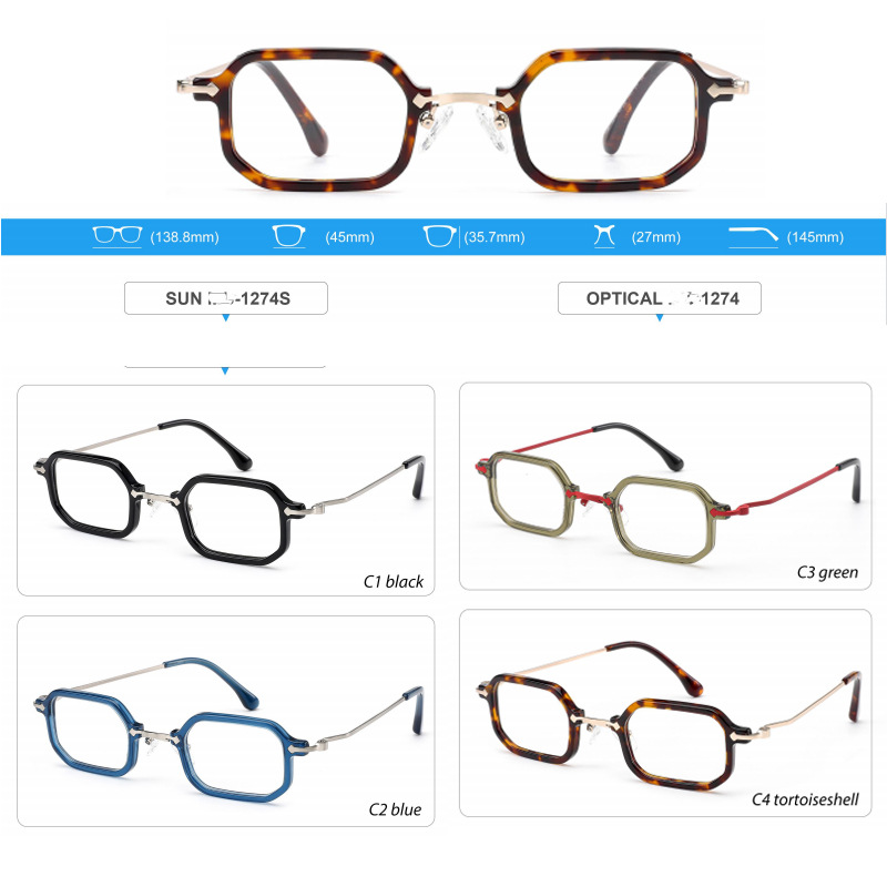 RUISEN'S Women's New Square Frame Retro Sunglasses  WMB1274TU