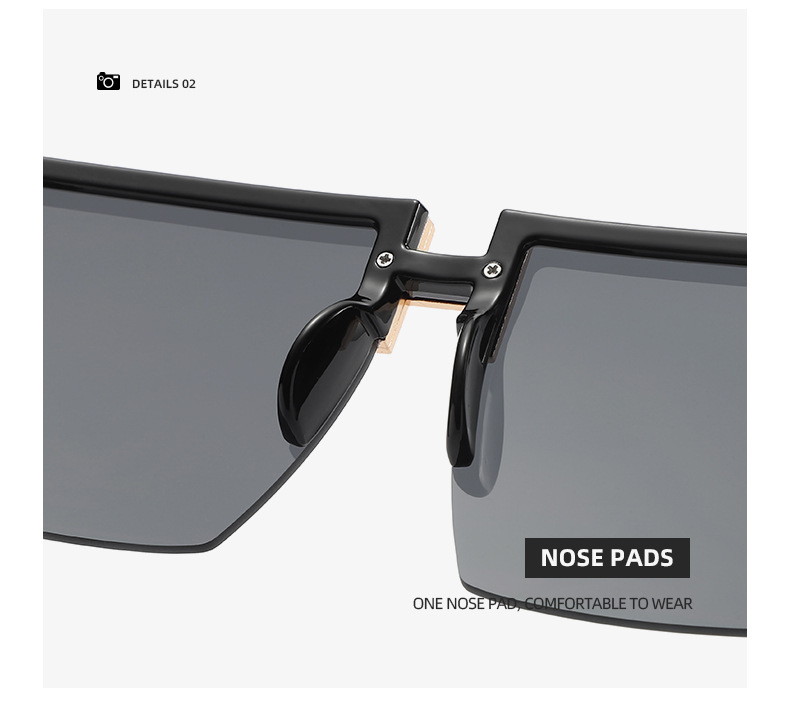 New vintage men's rimless fashion sunglasses-5